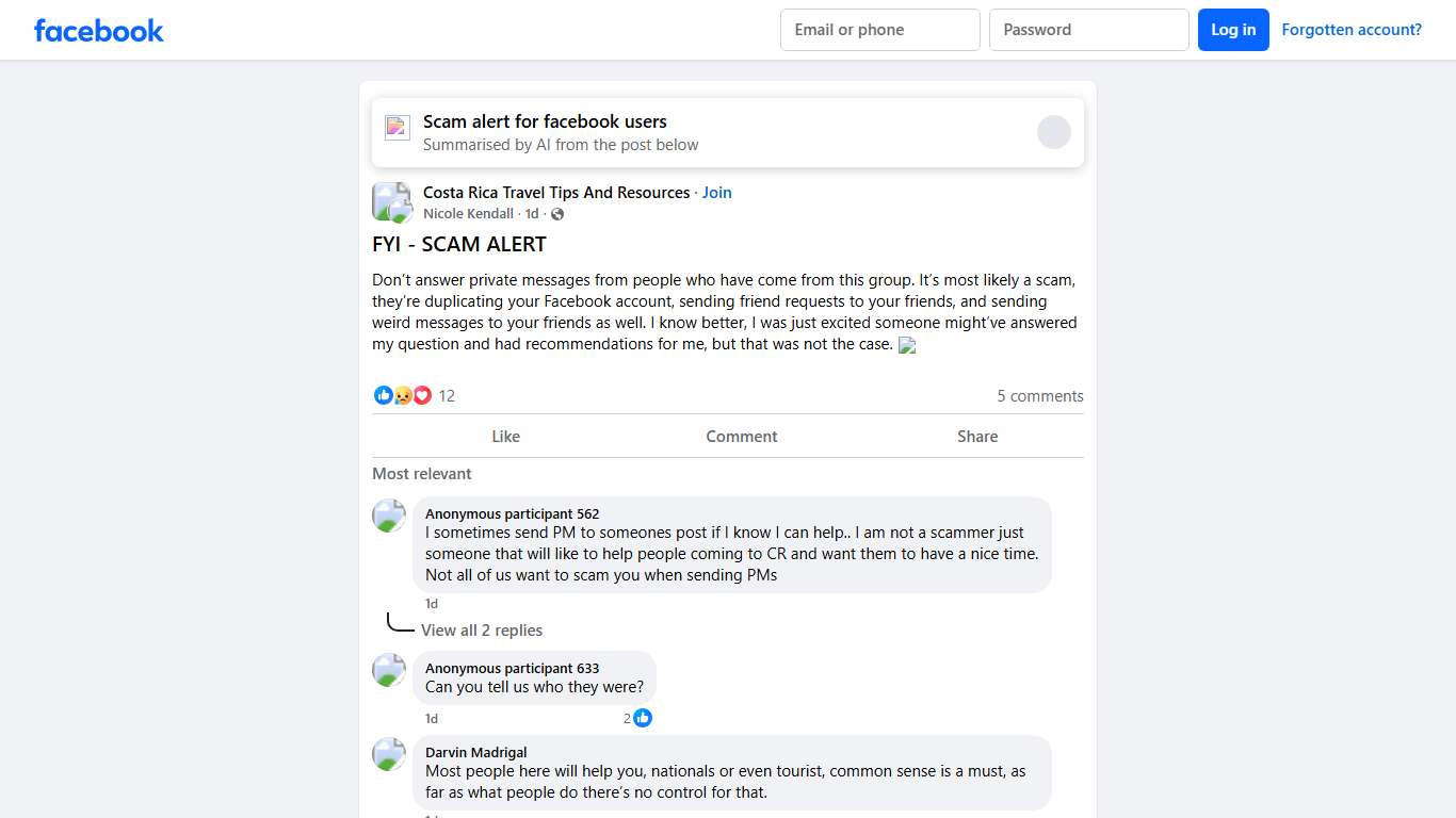 Costa Rica Travel Tips And Resources | FYI - SCAM ALERT | Facebook