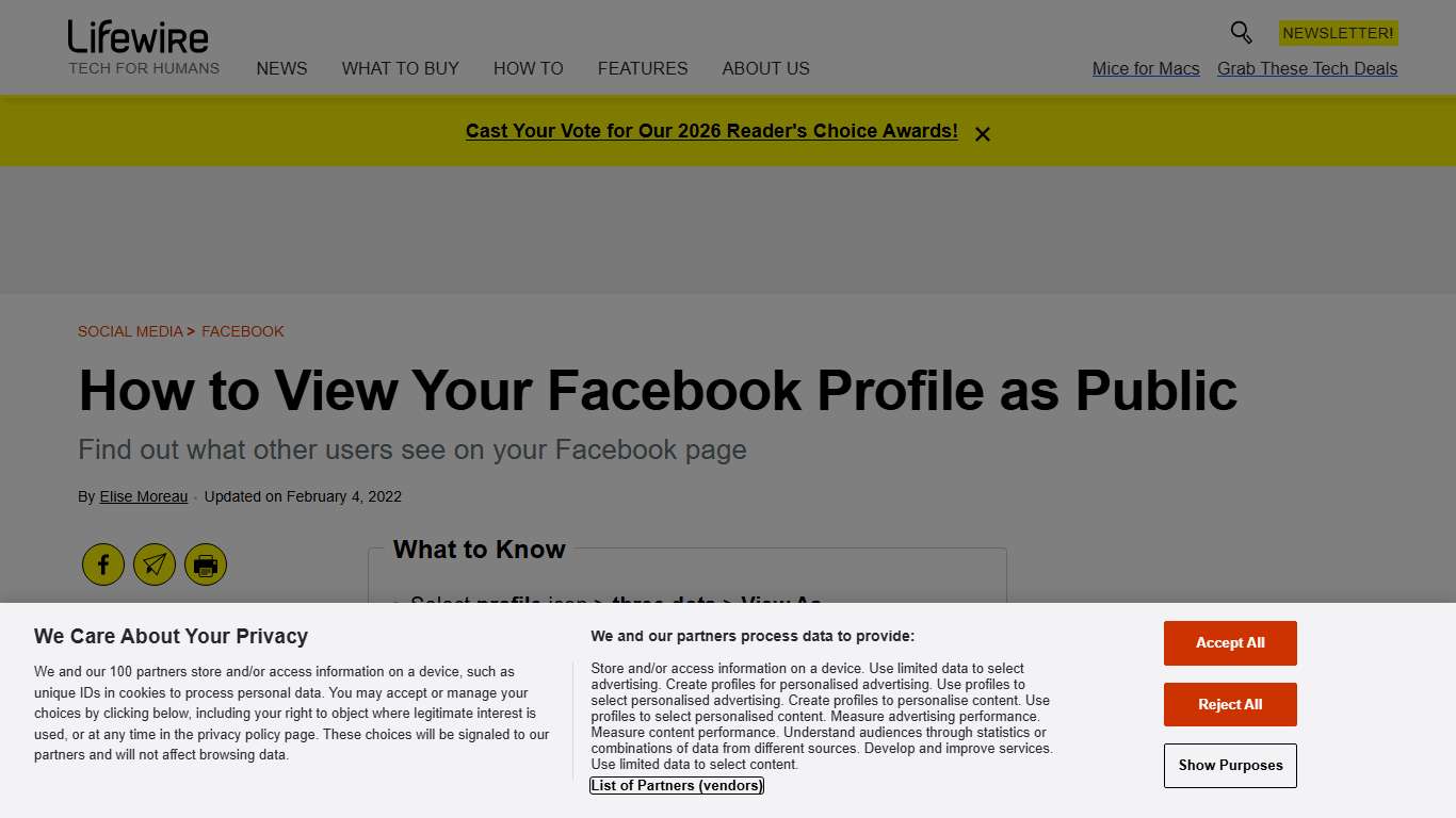 How to View Your Facebook Profile as Public