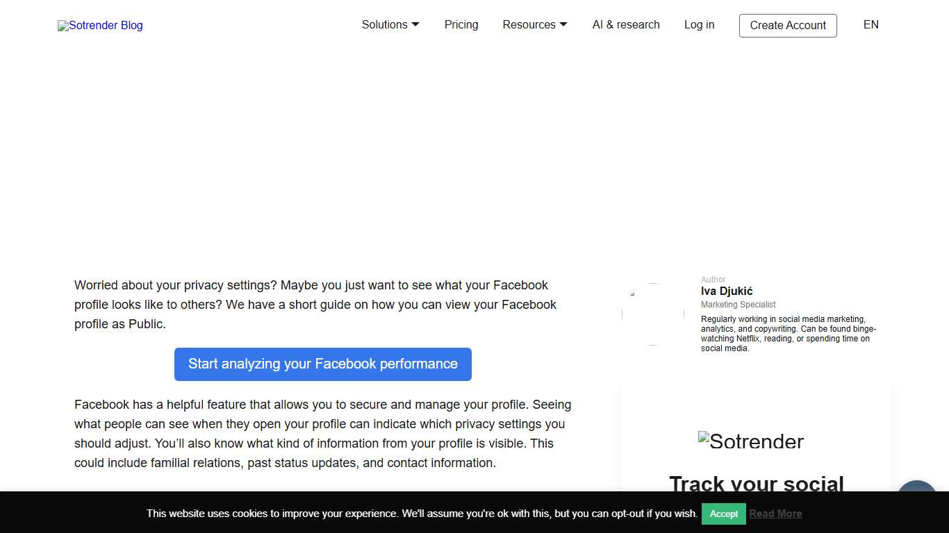 How to view your Facebook Profile as Public - Sotrender Blog Sotrender Blog
